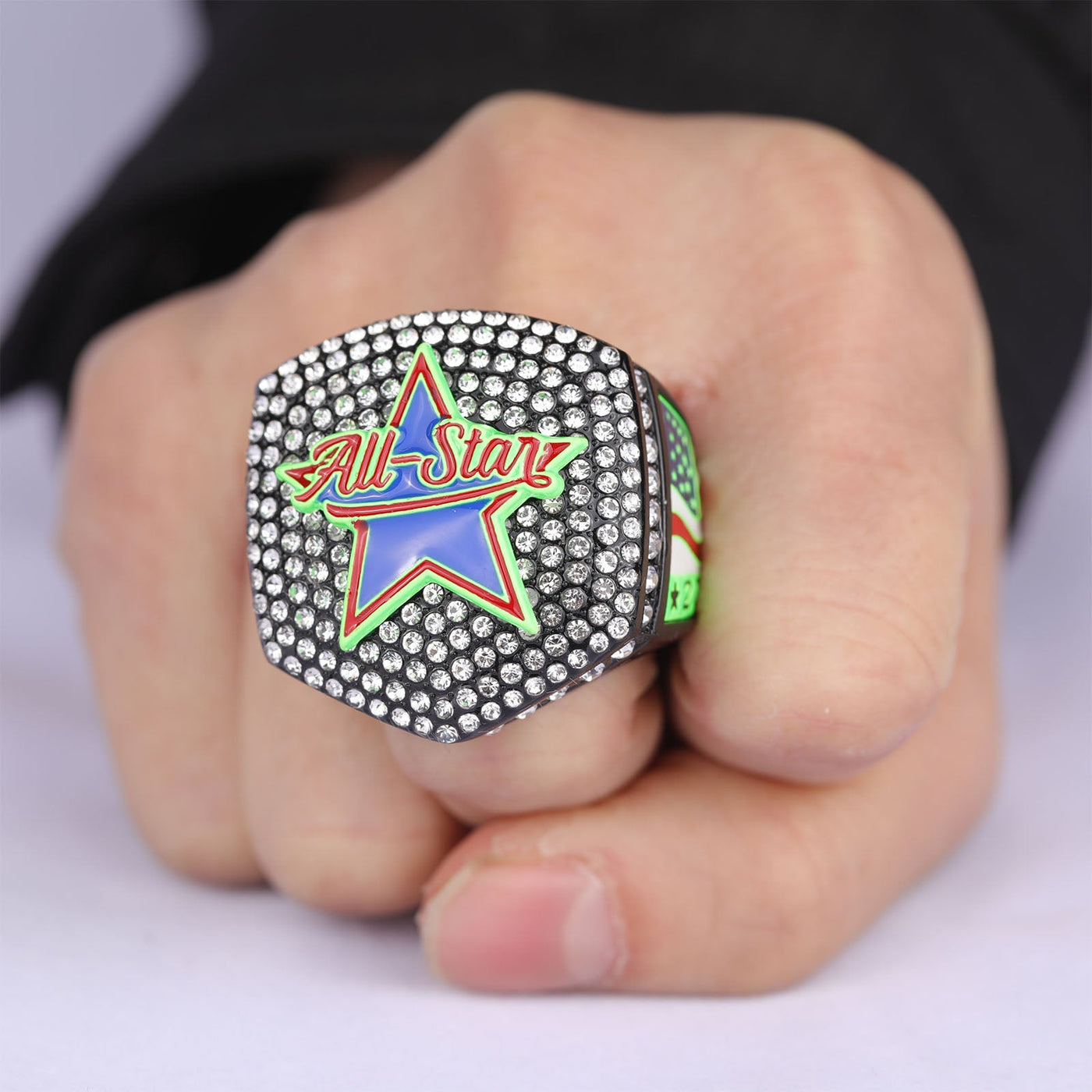 2025 ALL STAR black and green rings size 9 and 11 - Topsportsjewelry & awards