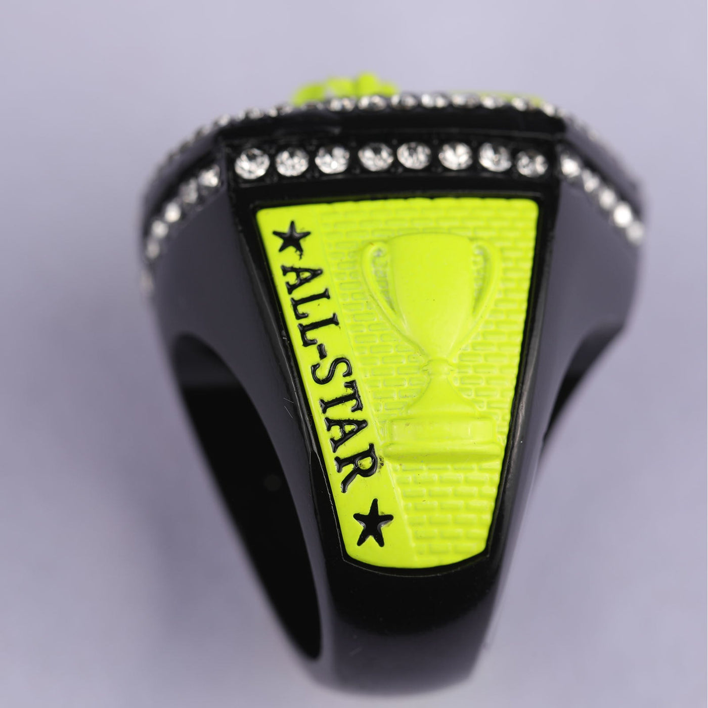 2025 ALL STAR black rings YELLOW GREEN SERIES size 9 - Topsportsjewelry & awards
