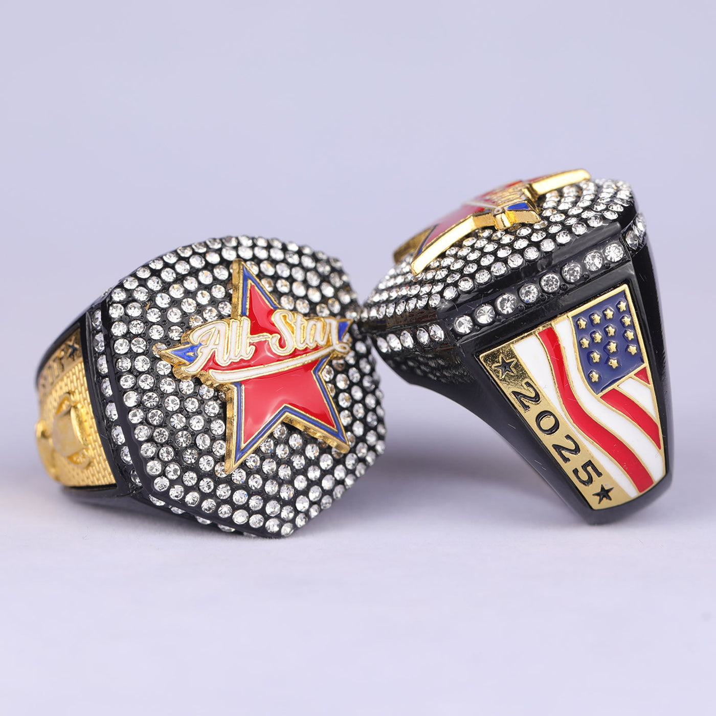 2025 black and gold ALL STAR championship size 9 and size 11 - Topsportsjewelry & awards