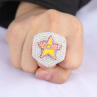 2025 new arrival ALL STAR white and red championship ring size 9 and 11 - Topsportsjewelry & awards