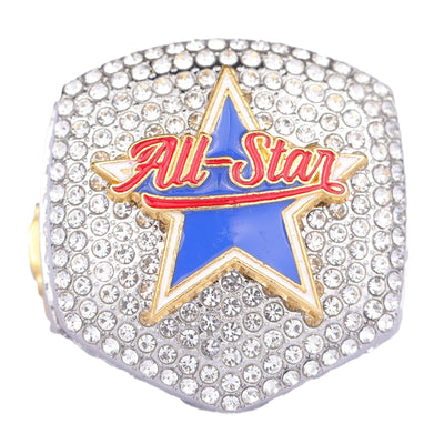 2025 two - tones gold and silver ALL - STAR championship ring for youth and adult - Topsportsjewelry & awards