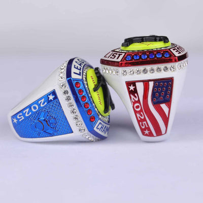 2025 youth & adult sizes softball LEAGUE championship ring - Topsportsjewelry & awards