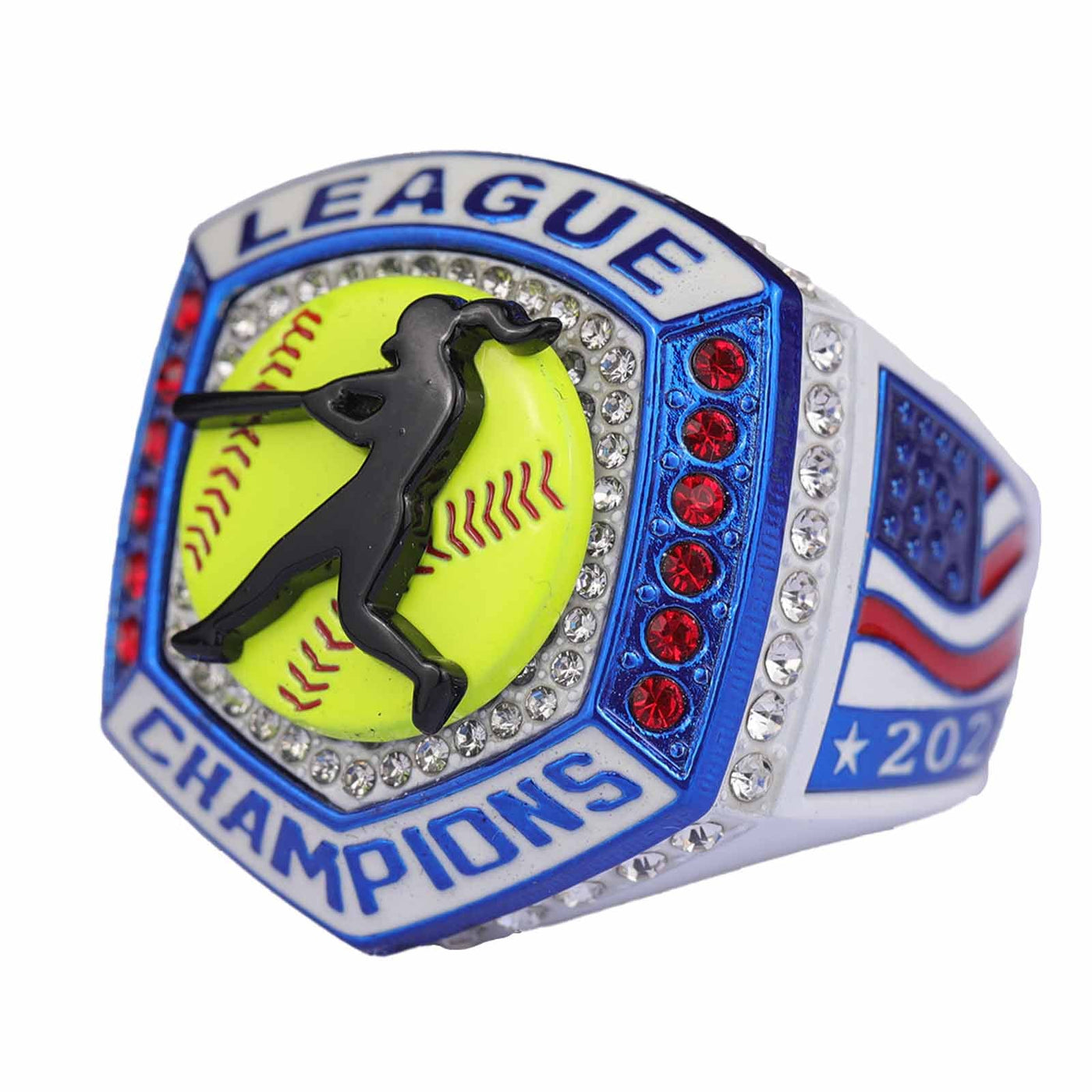 2025 youth & adult sizes softball LEAGUE championship ring - Topsportsjewelry & awards