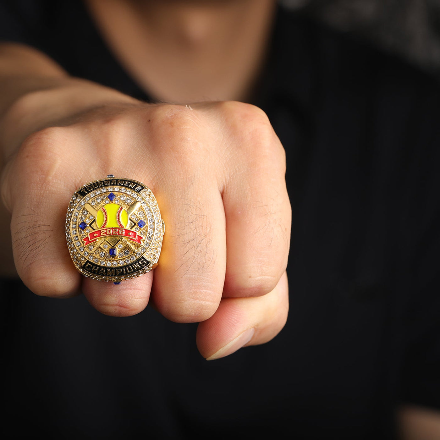 2026 softball team awards two - tones gold champions silver bronze finalist rings size 9.5 - Topsportsjewelry & awards