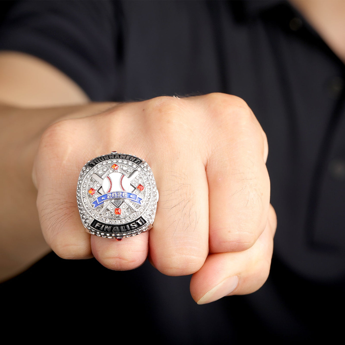 2026 TOURNAMENT baseball two - tones / gold champions silver bronze finalist championship ring size 9.5 - Topsportsjewelry & awards