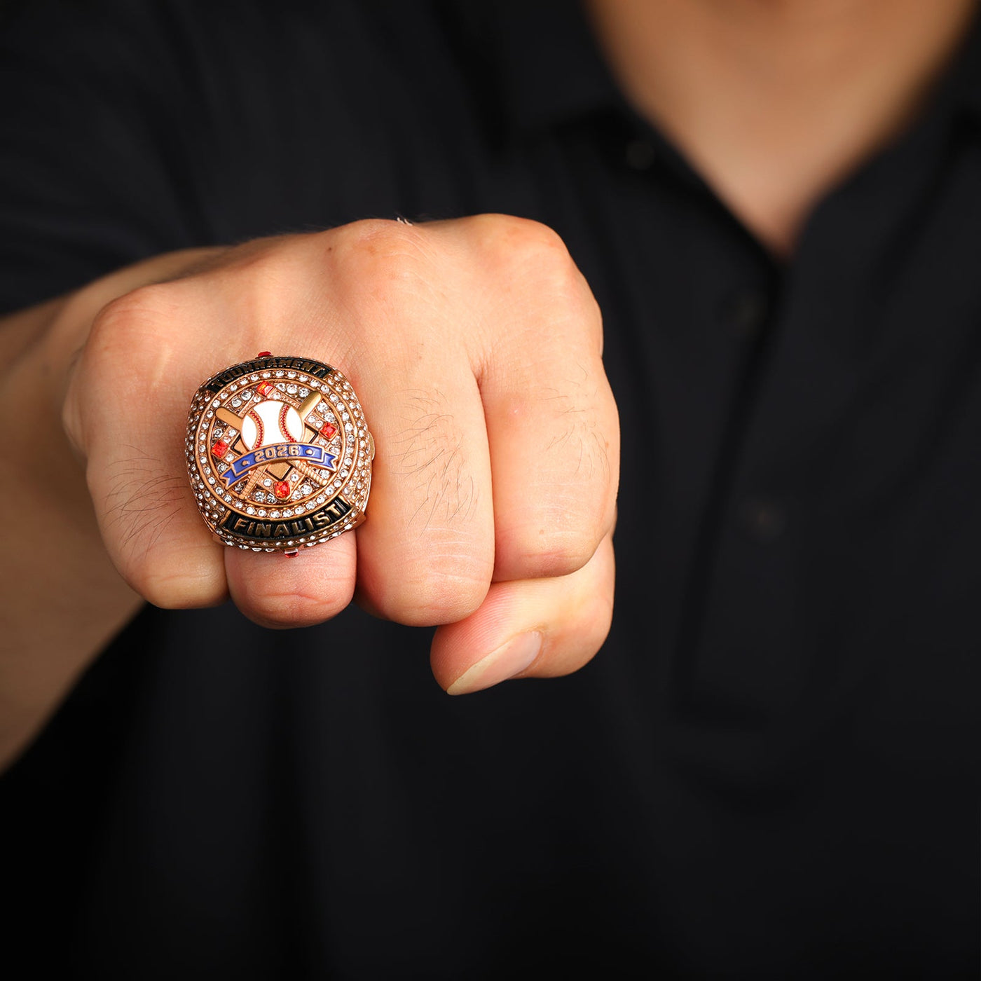 2026 TOURNAMENT baseball two - tones / gold champions silver bronze finalist championship ring size 9.5 - Topsportsjewelry & awards