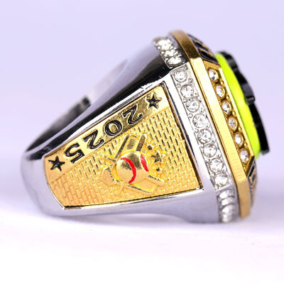Big heavy 2025 LEAGUE two - tones softball champions & finalist ring size 9.5 and size 11.5 - Topsportsjewelry & awards