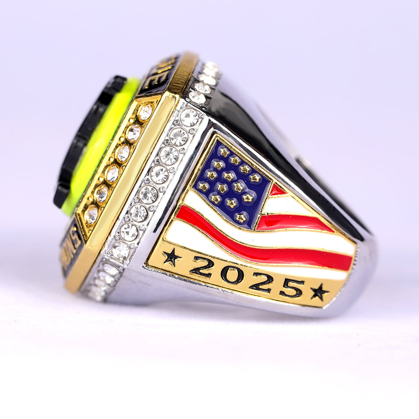 Big heavy 2025 LEAGUE two - tones softball champions & finalist ring size 9.5 and size 11.5 - Topsportsjewelry & awards