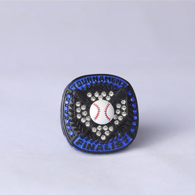black blue youth baseball championship rings size 9.5 - Topsportsjewelry & awards