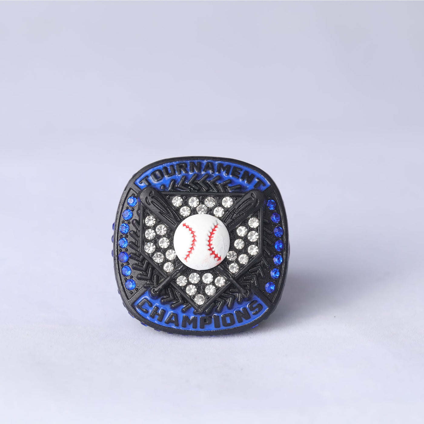 black blue youth baseball championship rings size 9.5 - Topsportsjewelry & awards