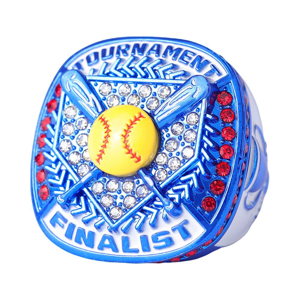 Blue youth softball girls tournament championship ring finger size 9 ...