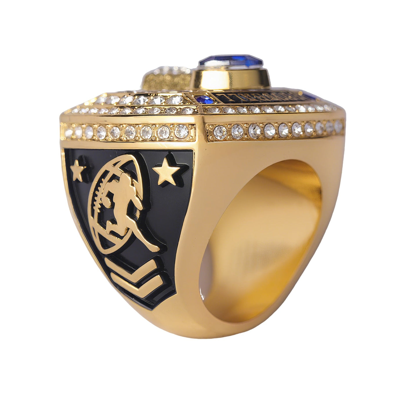 football team awards gold & silver youth football championship trophy rings size 9 - Topsportsjewelry & awards
