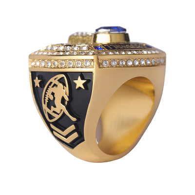 football team awards gold & silver youth football championship trophy rings size 9 - Topsportsjewelry & awards