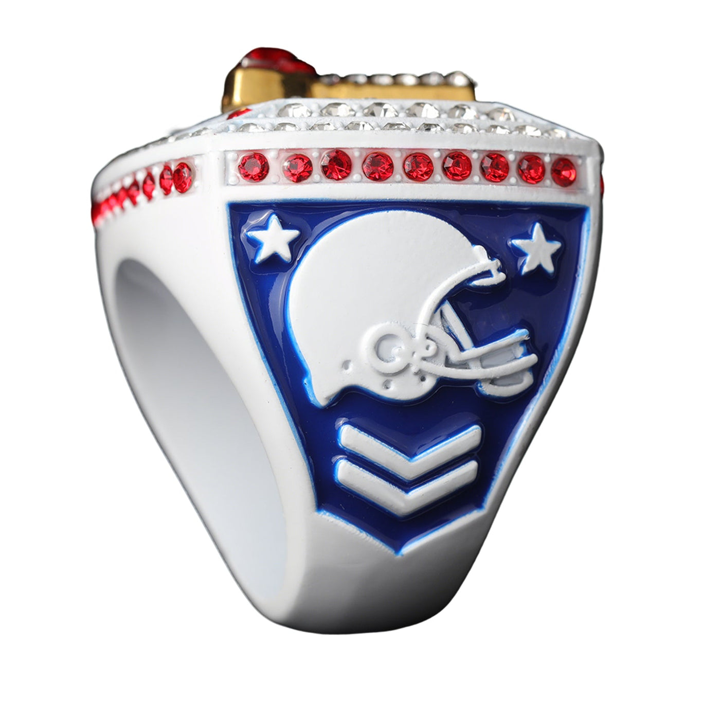 football youth tournament awards white football championship ring size 9 - Topsportsjewelry & awards