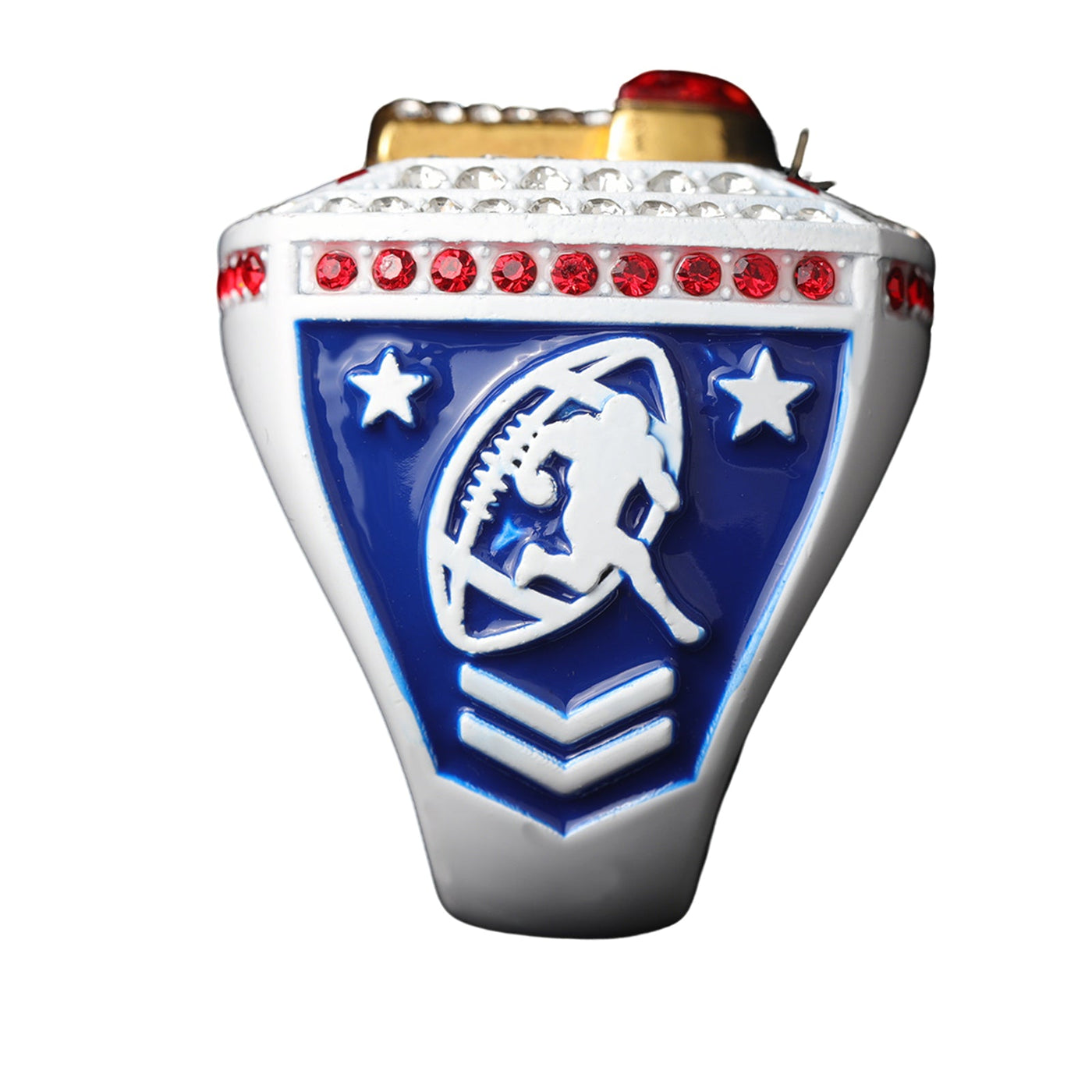 football youth tournament awards white football championship ring size 9 - Topsportsjewelry & awards