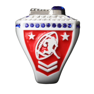 football youth tournament awards white football championship ring size 9 - Topsportsjewelry & awards