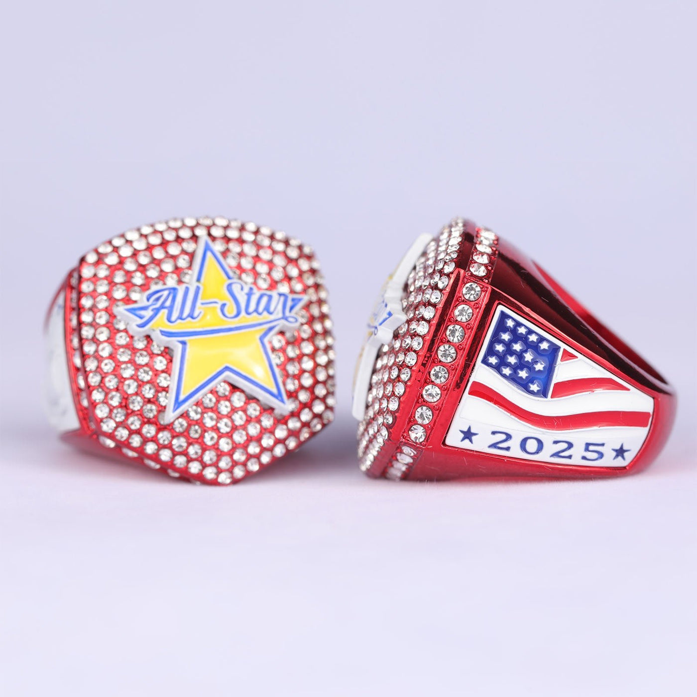 generic 2025 ALL STAR red and white championship ring size 9 and 11 - Topsportsjewelry & awards