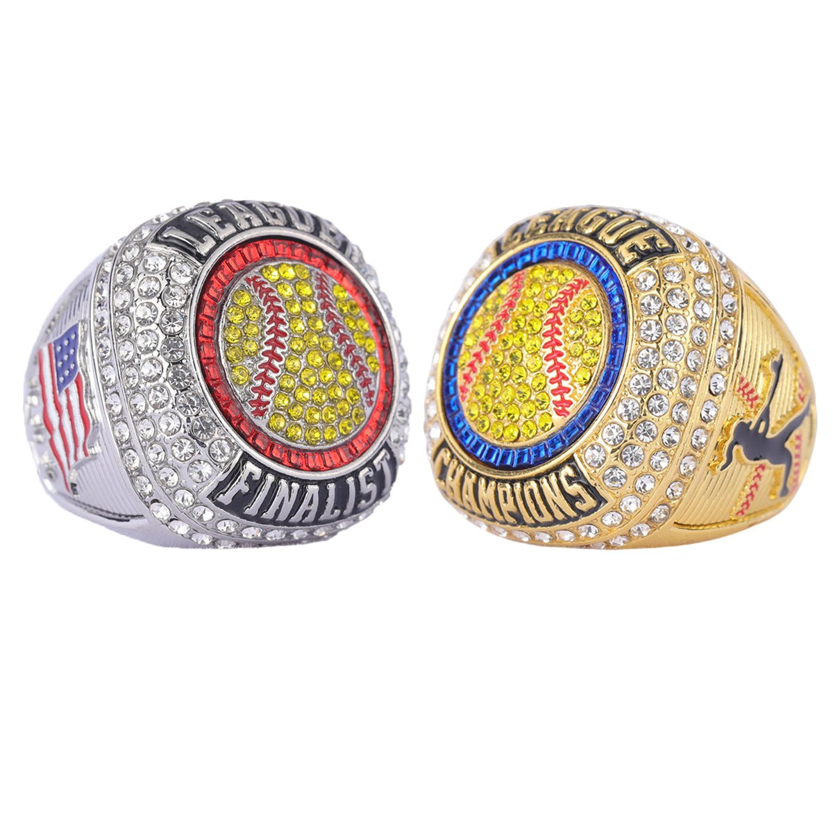 Gsl Softball Rings Gold/silver youth girl softball championship ring finger size 9.5 – Top ...