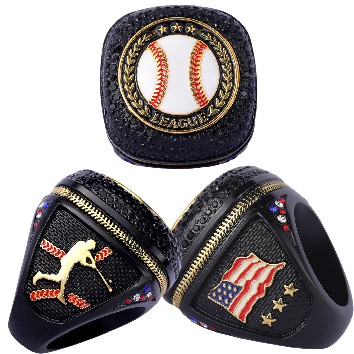 New arrival boy youth baseball LEAGUE two tones championship rings ...