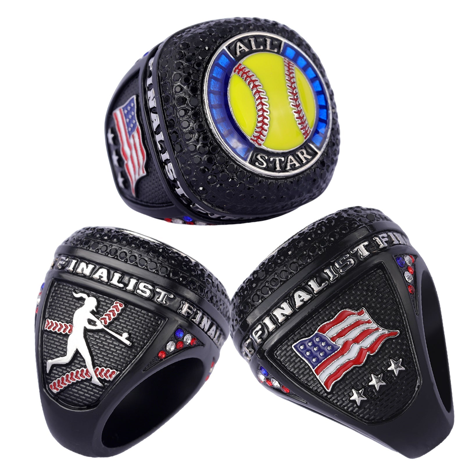 Dimend Ringes For Softball girls softball teams awards ALL STAR championship rings size 9.5 – Top ...