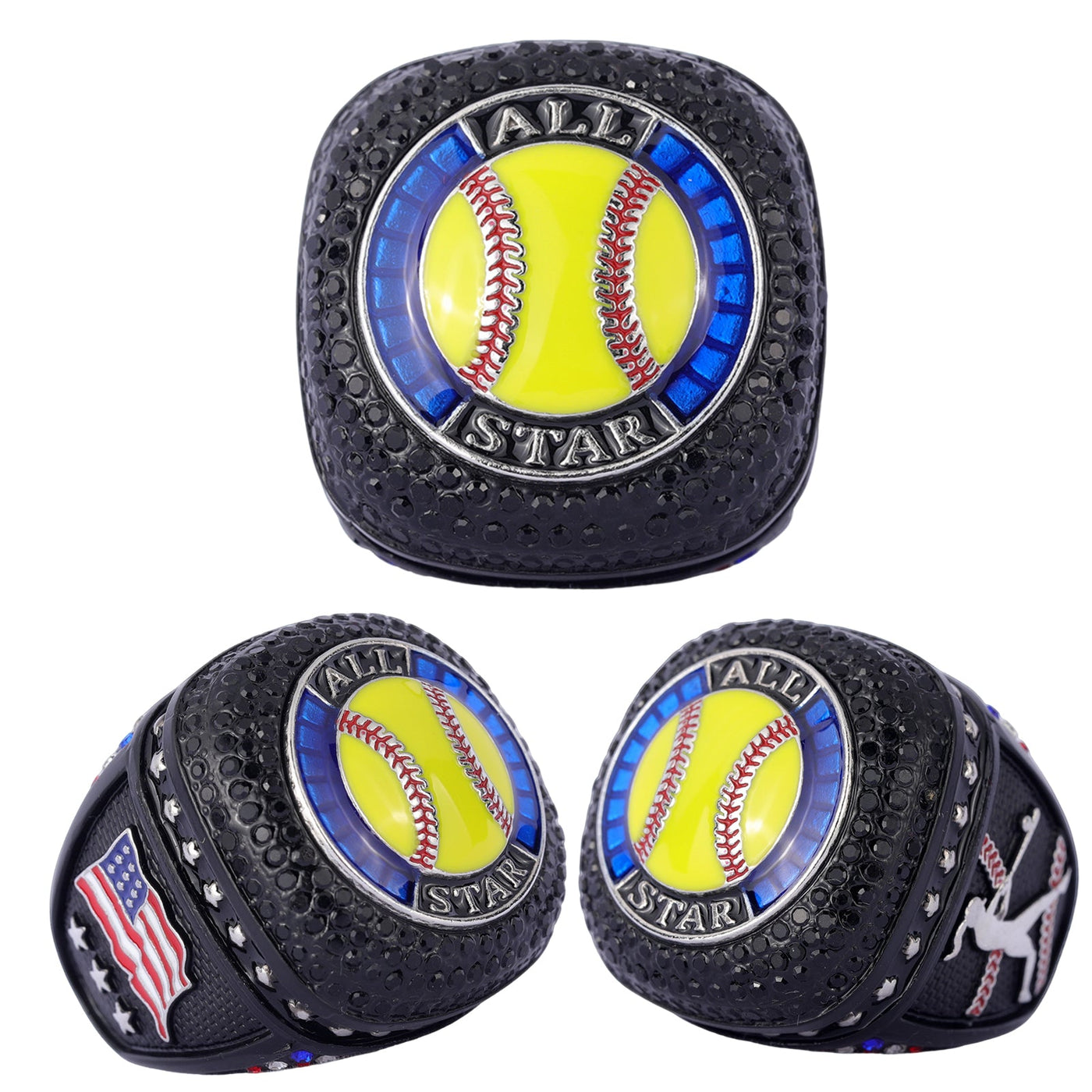 girls softball teams awards ALL STAR championship rings size 9.5 – Top ...