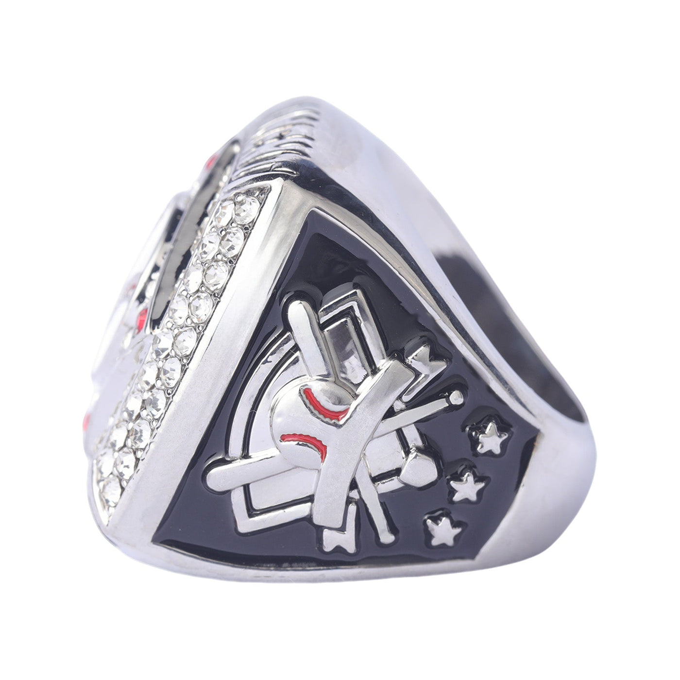 New quare big baseball teams gold champions / silver finalist tournament players championship rings size 9.5 - Topsportsjewelry & awards