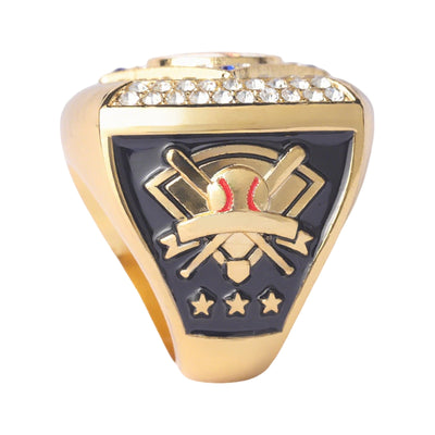 New quare big baseball teams gold champions / silver finalist tournament players championship rings size 9.5 - Topsportsjewelry & awards