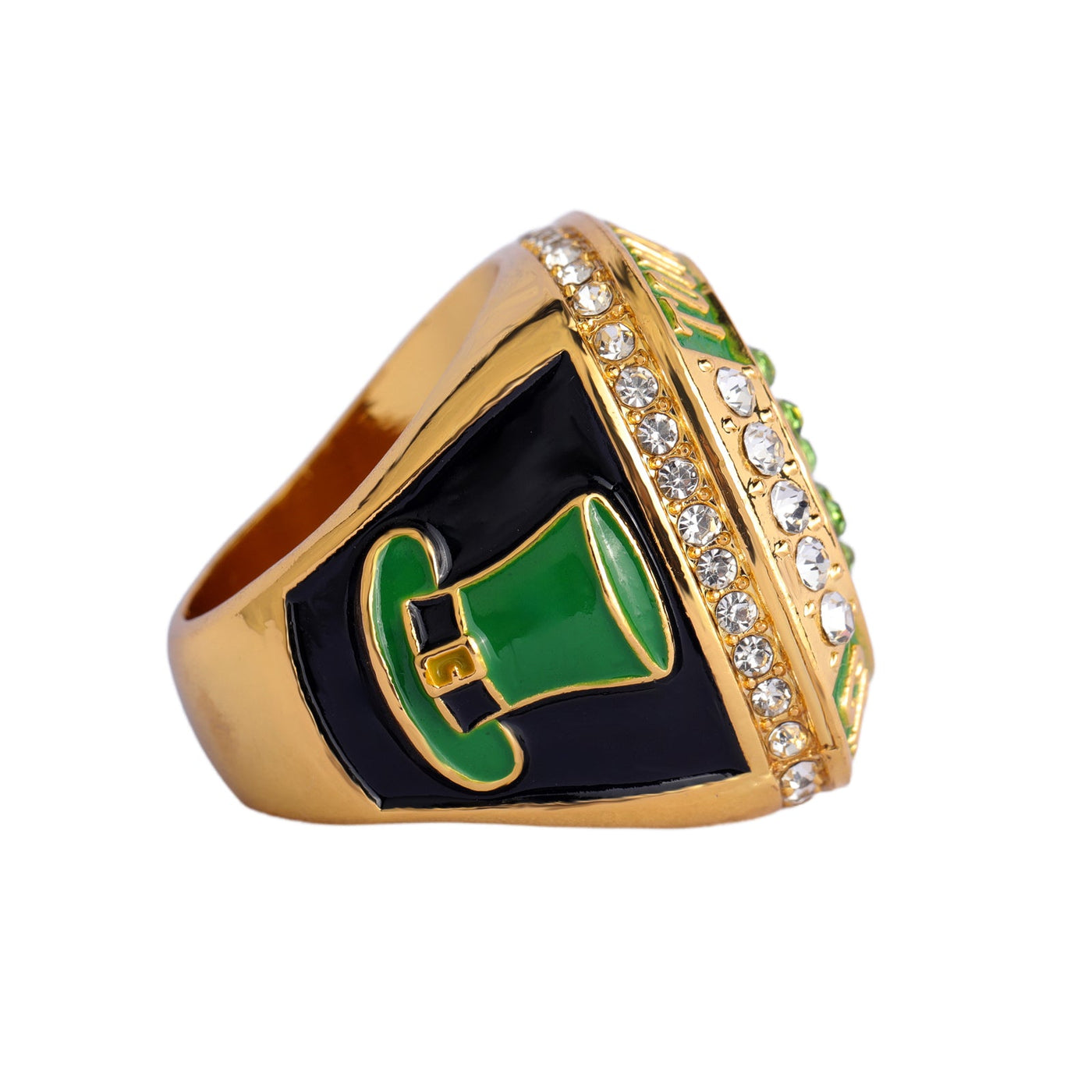 Seasonal Spring sports teams awards St. Patrick's day clover tournament championship rings size 9 - Topsportsjewelry & awards