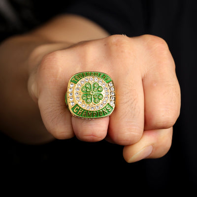 Seasonal Spring sports teams awards St. Patrick's day clover tournament championship rings size 9 - Topsportsjewelry & awards