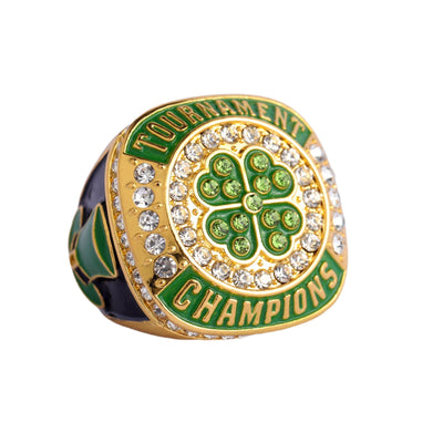 Seasonal Spring sports teams awards St. Patrick's day clover tournament championship rings size 9 - Topsportsjewelry & awards