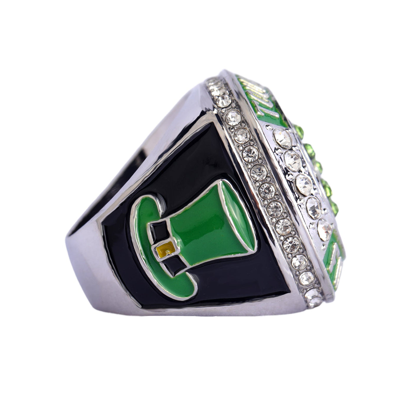 Seasonal Spring sports teams awards St. Patrick's day clover tournament championship rings size 9 - Topsportsjewelry & awards