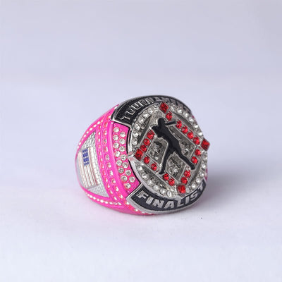 SFT02 different colors softball tournament championship rings with girl batter on the ring size 9.5 - Topsportsjewelry & awards