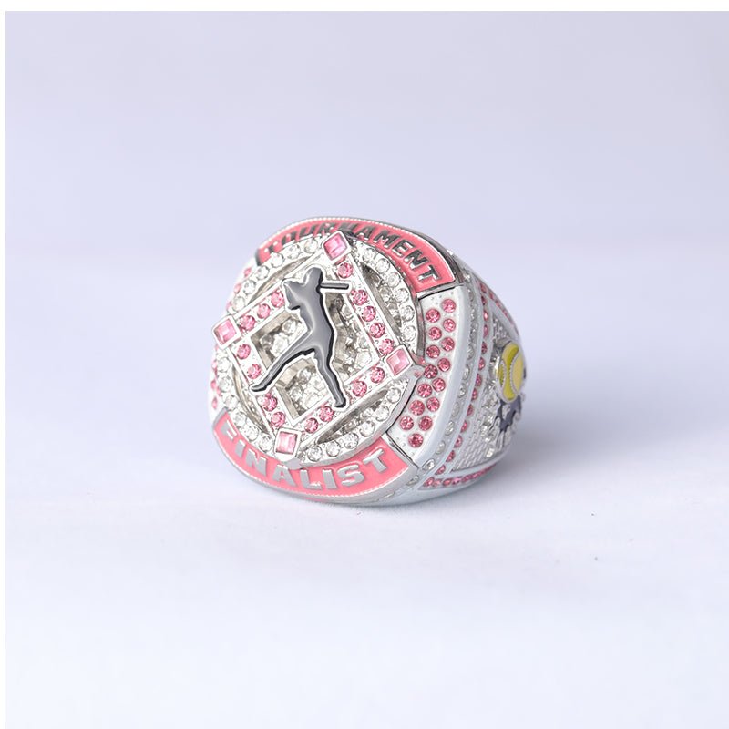 SFT02 different colors softball tournament championship rings with girl batter on the ring size 9.5 - Topsportsjewelry & awards