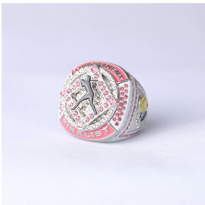 SFT02 different colors softball tournament championship rings with girl batter on the ring size 9.5 - Topsportsjewelry & awards