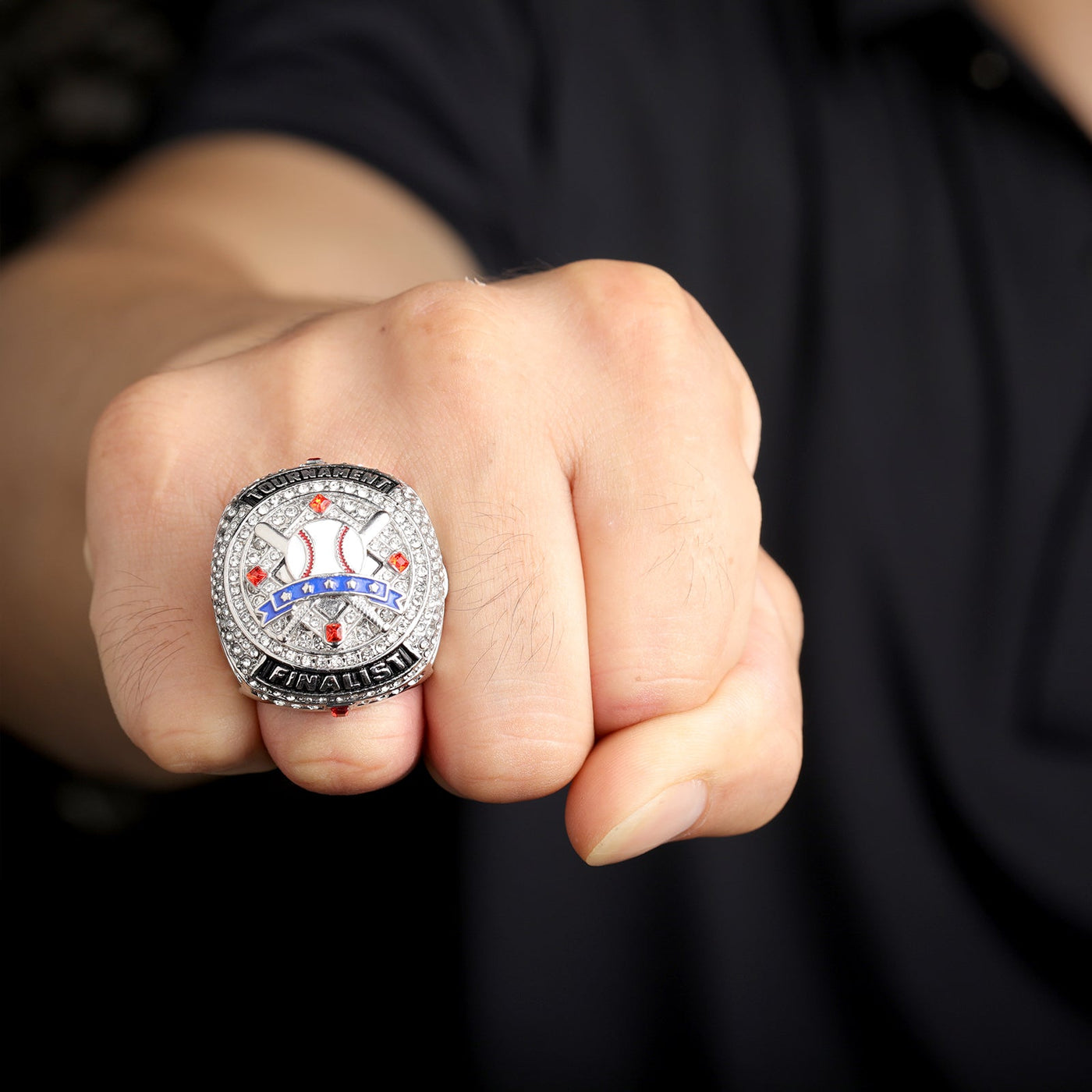 Team awards youth baseball Tournament two - tones gold champions silver bronze finalist ring size 9.5 - Topsportsjewelry & awards