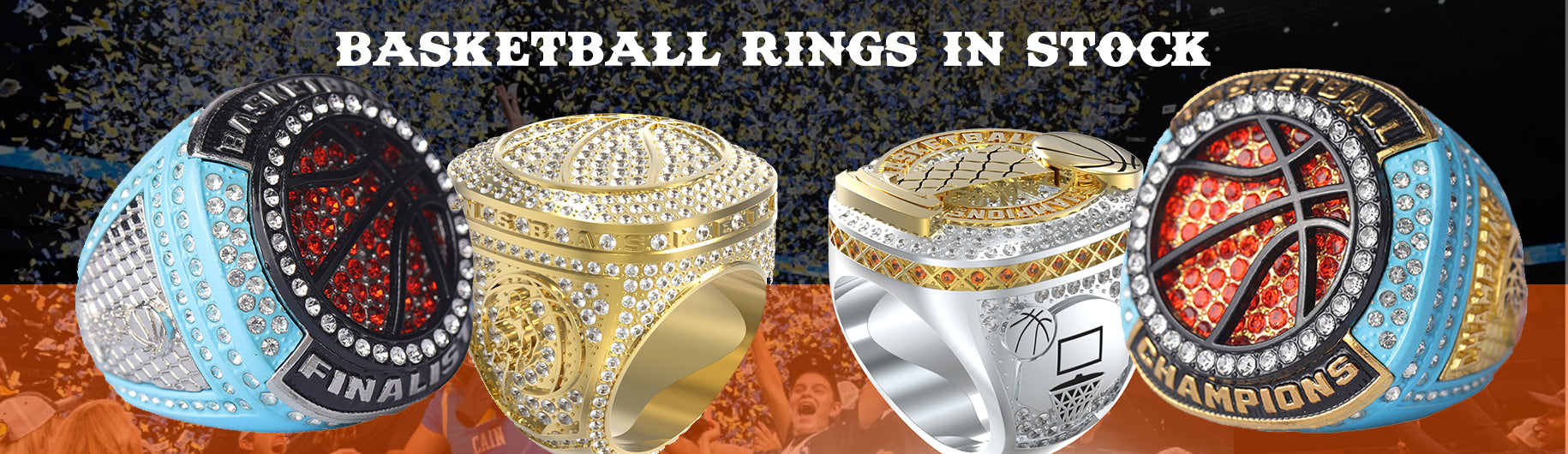 Youth basketball teams championship rings 